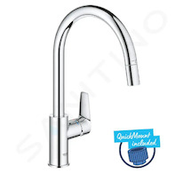 Grohe Start Edge - Dřezová baterie s výsuvnou koncovkou, chrom 30551000