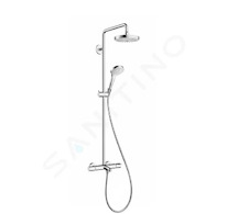 Hansgrohe Croma Select S - Vanový set 180 s termostatem Showerpipe, 2 proudy, bílá/chrom 27351400