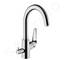 Hansgrohe Focus M42 - Dřezová baterie M424-H220 s uzavíracím ventilem, chrom 71803000