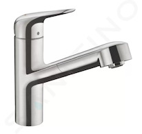 Hansgrohe Focus M42 - Dřezová baterie M427-H150 s výsuvnou sprškou, vzhled nerezu 71814800