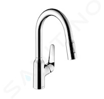 Hansgrohe Focus M42 - Dřezová baterie M429-H180 s výsuvnou sprškou, chrom 71801000