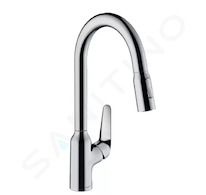 Hansgrohe Focus M42 - Dřezová baterie M429-H220 s výsuvnou sprškou, chrom 71800000