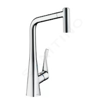 Hansgrohe M71 - Dřezová baterie Metris s výsuvnou sprškou, EcoSmart, chrom 14780000