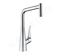 Hansgrohe M71 - Dřezová baterie Metris s výsuvnou sprškou, sBox, EcoSmart, chrom 73824000