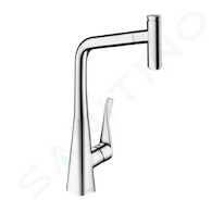 Hansgrohe M71 - Dřezová baterie Metris Select s výsuvnou koncovkou, sBox, EcoSmart, chrom 73807000