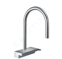 Hansgrohe M81 - Dřezová baterie Aquno Select s výsuvnou sprškou a plochým sprchovým proudem, sBox, chrom 73831000