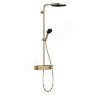 Hansgrohe Pulsify S - Sprchový set s termostatem, průměr 26 cm, 3 proudy, kartáčovaný bronz 24220140