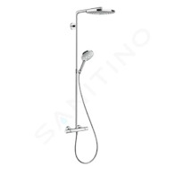 Hansgrohe Raindance Select S - Sprchový set s termostatem, 24 cm, 2 proudy, bílá/chrom 27129400