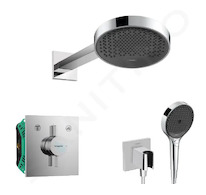 Hansgrohe  - Sprchový set s baterií pod omítku, s tělesem, průměr 25 cm, 3 proudy, chrom SANI21HHH005