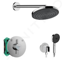 Hansgrohe  - Sprchový set s baterií pod omítku, s tělesem, průměr 26 cm, 3 proudy, chrom SANI21HHH000