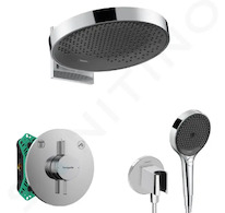 Hansgrohe  - Sprchový set s baterií pod omítku, s tělesem, průměr 36 cm, 3 proudy, chrom SANI21HHH008