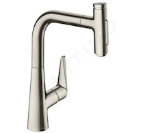 Hansgrohe Talis Select M51 - Dřezová baterie M5117-H220 s výsuvnou sprškou, sBOX, vzhled nerezu 73868800