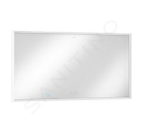 Hansgrohe Xarita E - Zrcadlo s LED osvětlením a vyhříváním, 140x70 cm, dotykový senzor, matná bílá 54984700