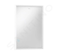 Hansgrohe Xarita E - Zrcadlo s LED osvětlením a vyhříváním, 50x70 cm, IR senzor, matná bílá 54998700