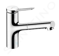 Hansgrohe Zesis M33 - Dřezová baterie 150, s výsuvnou sprškou, EcoSmart, chrom 74810000