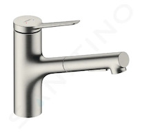 Hansgrohe Zesis M33 - Dřezová baterie 150, s výsuvnou sprškou, vzhled nerezu 74800800