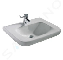 Ideal Standard Contour 21 - Umyvadlo bezbariérové 60x56 cm, 1 otvor pro baterii, bez přepadu, bílá E512301