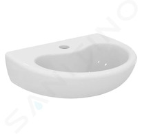 Ideal Standard Contour 21 - Umývátko 40x33 cm, 1 otvor pro baterii, bez přepadu, s Ideal Plus, bílá S2639MA