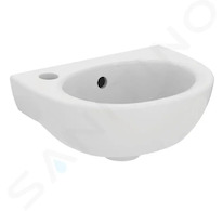 Ideal Standard Eurovit - Umývátko 35x26 cm, s přepadem, otvor pro baterii vlevo, bílá W330001