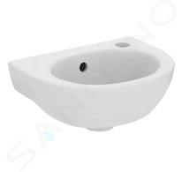 Ideal Standard Eurovit - Umývátko 35x26 cm, s přepadem, otvor pro baterii vpravo, bílá E871601