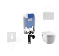 Ideal Standard ProSys - Set předstěnové instalace, sprchovací toalety a sedátka TECEone, tlačítka Oleas M1, Rimless, SoftClose, 