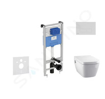 Ideal Standard ProSys - Set předstěnové instalace, sprchovací toalety a sedátka TECEone, tlačítka Oleas M2, Rimless, SoftClose, 