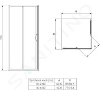 Ideal Standard Tipica - Kompenzační profil 25 mm, silver brill (matná stříbrná) T2196YB