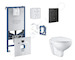 Grohe Rapid SLX - Set předstěnové instalace, klozetu, sedátka SoftClose, tlačítka Even a sady pro vhazování tablet, phantom blac