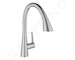 Grohe Zedra - Dřezová baterie s výsuvnou sprškou, supersteel 32294DC2