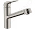 Hansgrohe Focus M42 - Dřezová baterie M4214-H150 s výsuvnou sprškou, sBOX, vzhled nerezu 71829800