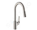 Hansgrohe Focus M42 - Dřezová baterie M429-H220 s výsuvnou sprškou, vzhled nerezu 71800800