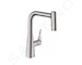 Hansgrohe M71 - Dřezová baterie M7116-H220 s výsuvnou sprškou, sBOX, vzhled nerezu 73800800